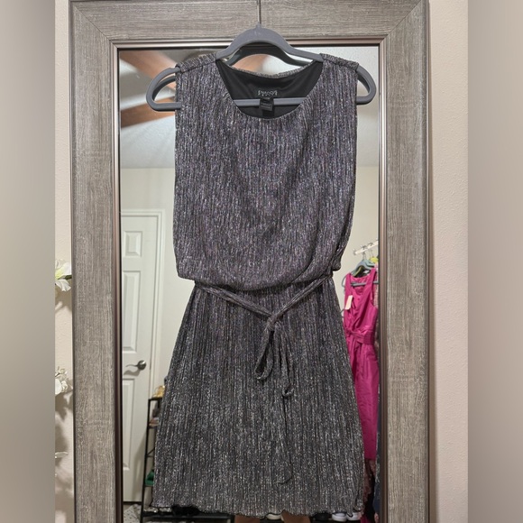 Enfocus Studio Metallic Black Midi Dress - Picture 1 of 5